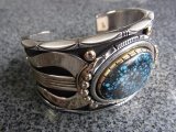 Wil Vandever　Lander Blue Turquoise Silver&14k Gold ブレスレット