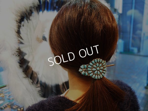 画像5: Juliana Williams ターコイズ　クラスター　ヘアーアクセサリー (5)