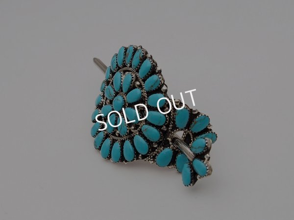 画像2: Juliana Williams ターコイズ　クラスター　ヘアーアクセサリー (2)