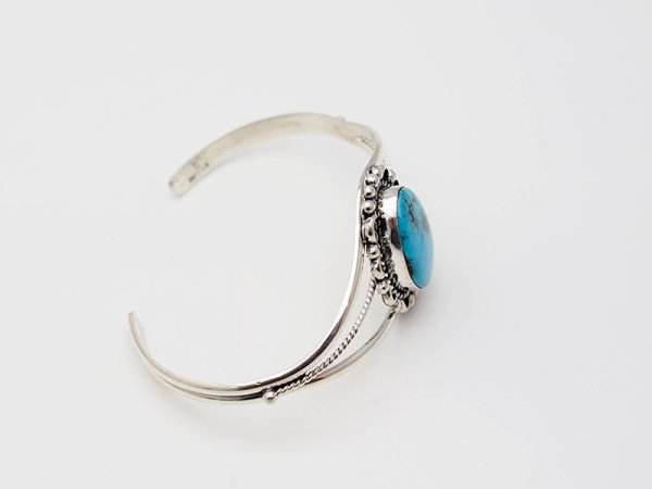 画像3: ナバホ　キングマンターコイズ　バングル (3)