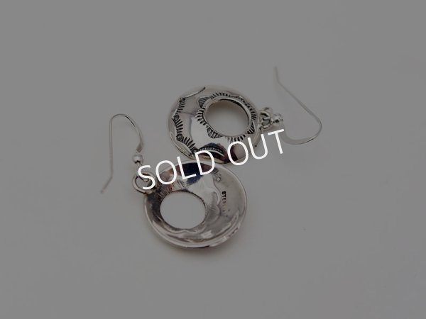 画像3: ナバホ　スタンプ　サークル　ピアス (3)