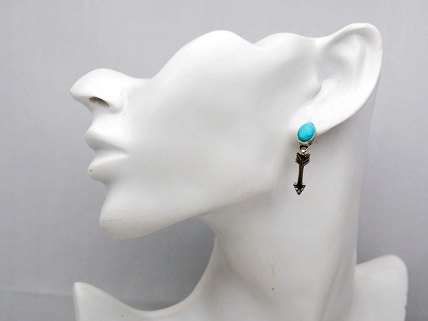 画像4: ナバホ　ターコイズ　アロー　ピアス (4)