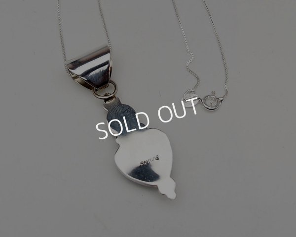 画像4: ナバホ オニキス　ハート　ペンダント (4)