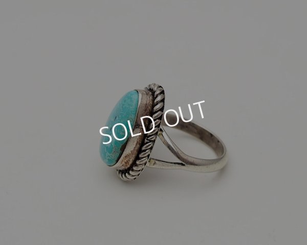 画像2: ナバホ　ティアドロップ　ターコイズ　リング (2)