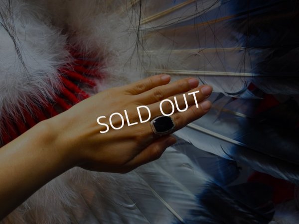 画像5: ナバホ　オニキス　リング (5)