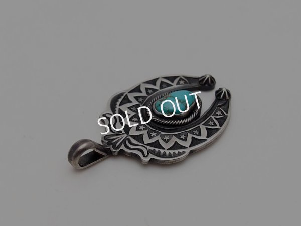 画像3: Gary Reeves キャリコレイクターコイズ　コインシルバーペンダント (3)