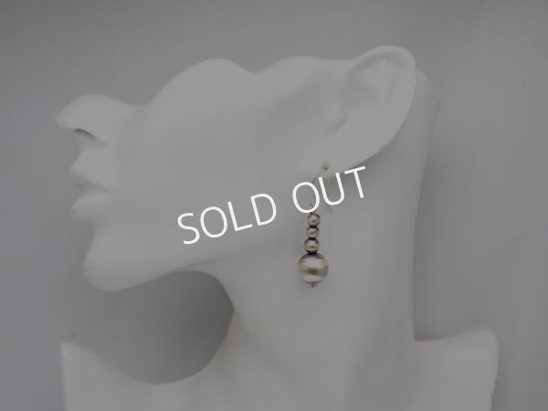 画像3: ナバホパール　アンティークフィニッシュピアス (3)