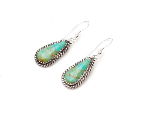 画像2: ナバホ　ターコイズ　ダングルピアス (2)