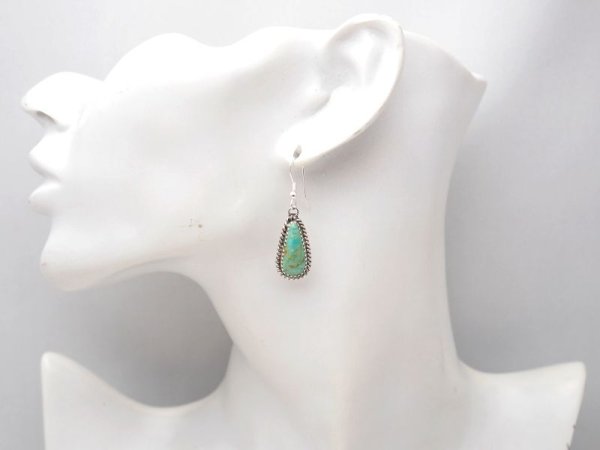 画像4: ナバホ　ターコイズ　ダングルピアス (4)