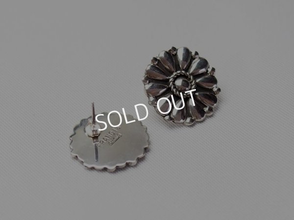 画像3: ナバホ　 Melvin Francisシルバークラスターピアス (3)