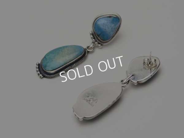 画像3: ナバホ　ターコイズ　ダングルピアス (3)