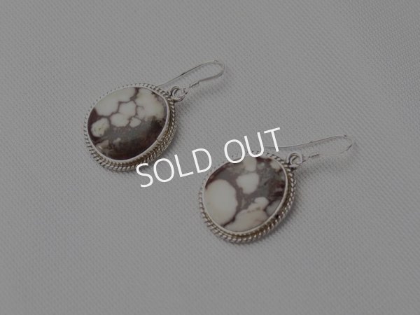 画像2: ナバホ　ワイルドホース　ダングルピアス (2)