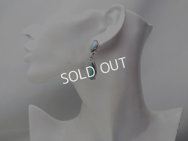 画像4: ナバホ　ターコイズ　ダングルピアス (4)