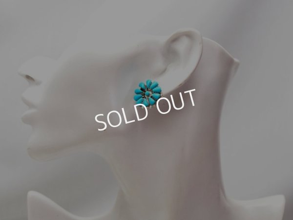 画像4: ターコイズクラスターピアス (4)
