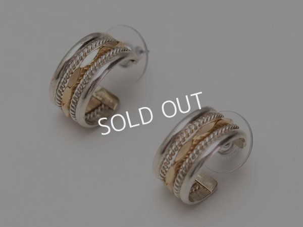 画像2: 12k Gold filled & Silver フープ　ピアス (2)