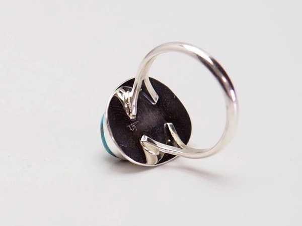 画像4: ナバホ　WhiteWaterターコイズリング (4)