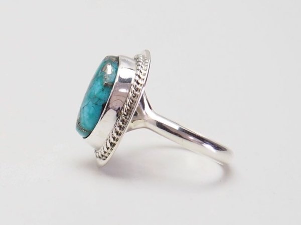 画像3: ナバホ　WhiteWaterターコイズリング (3)