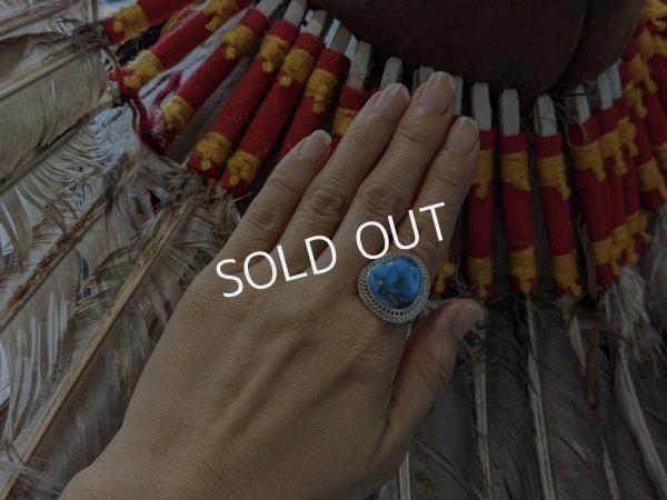 画像4: ナバホ キングマンターコイズリング (4)