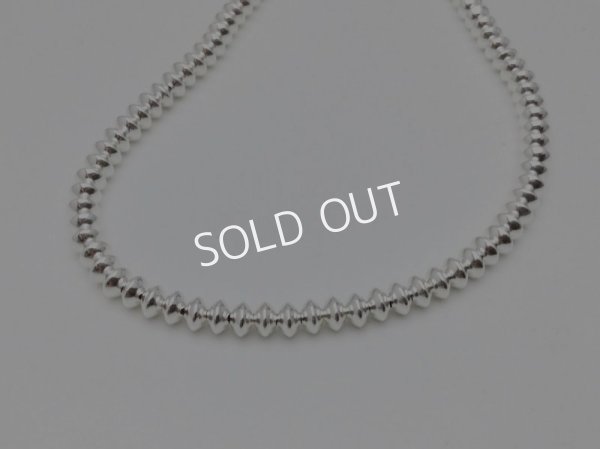 画像2: ナバホパール　ネックレス　6mm菱玉　45cm (2)