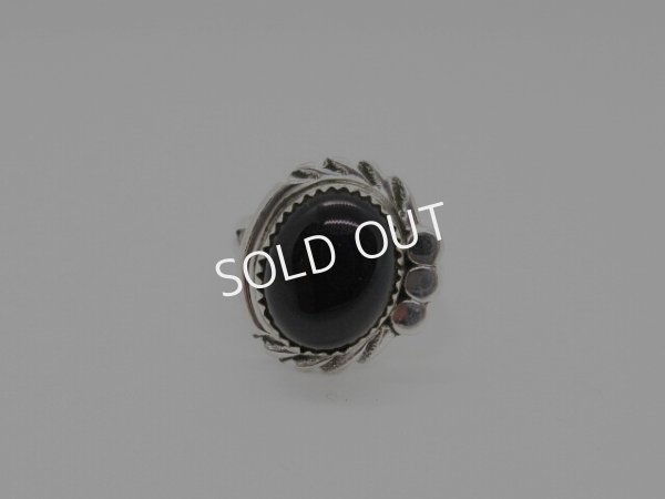 画像1: ナバホ　オニキス　リング (1)